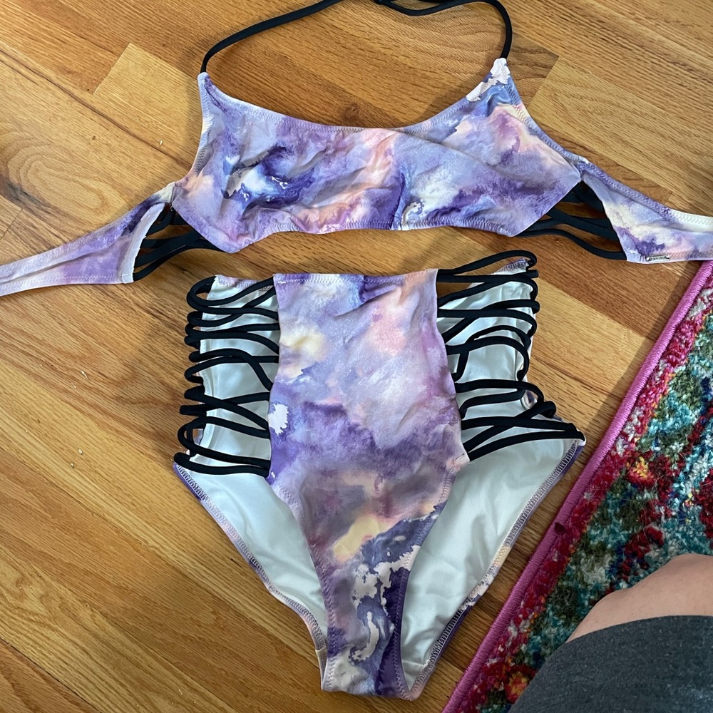 Victoria’s Secret pink high waisted bikini